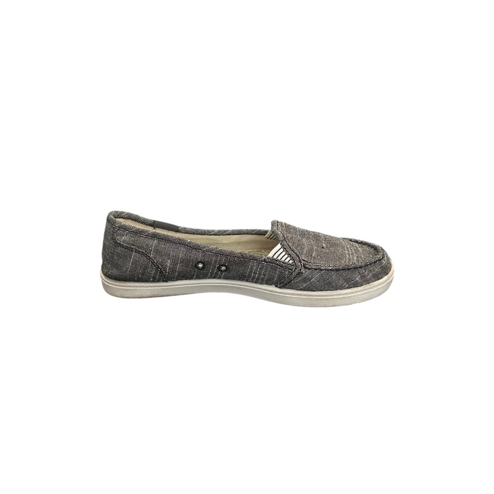 Roxy Women’s Slip-On Casual Shoes Gray Chambray Canvas Sneakers Size 7.5 - Picture 4 of 12